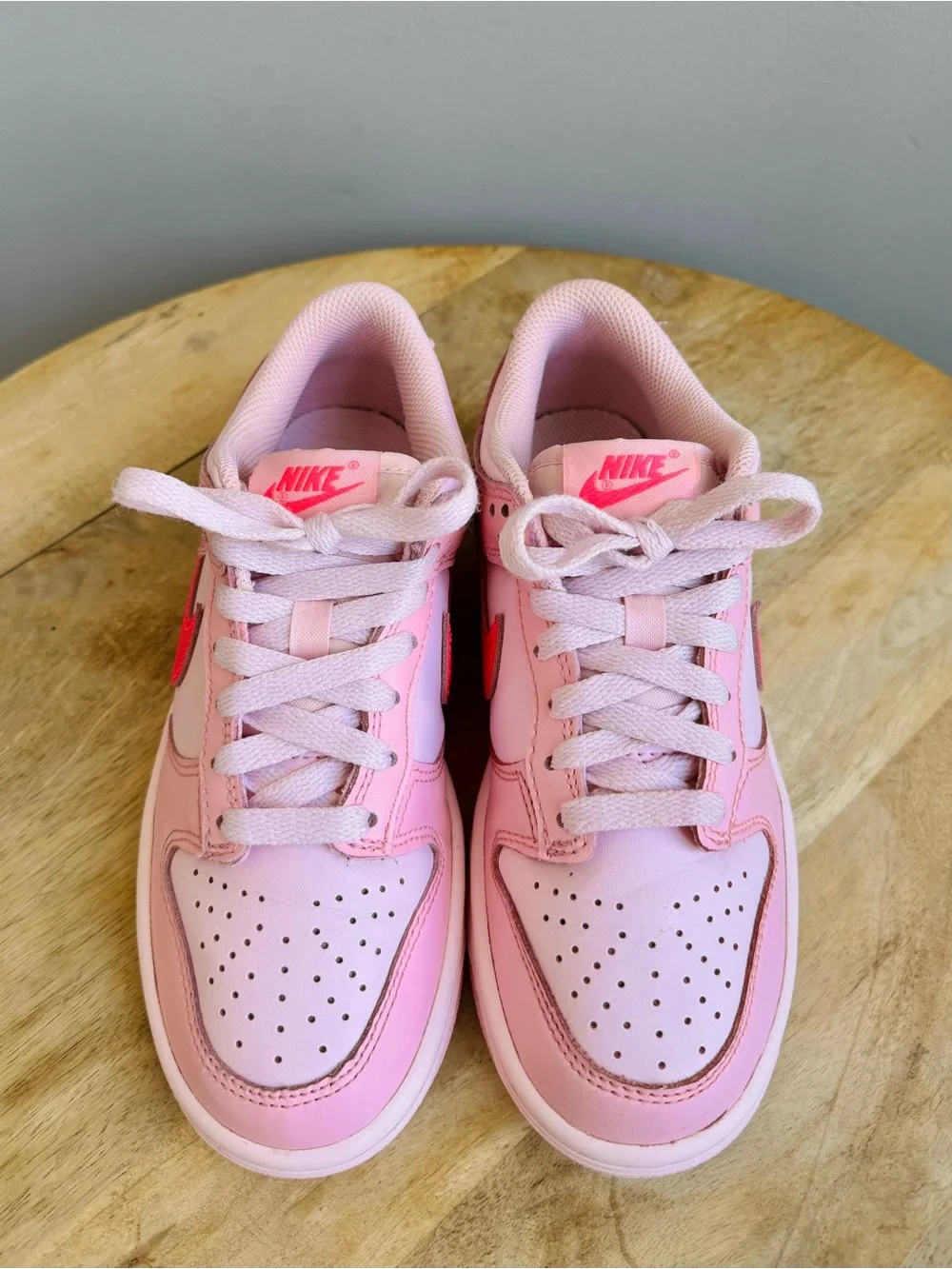 Nike Dunk Low Triple Pink Girls size 4Y athletic leather shoes
